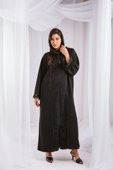 Zipper abaya black