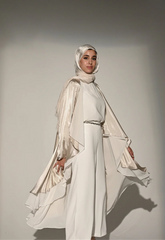 Double layered Emilia Kaftan in Champagne x White