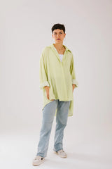 Airy chemise in lime