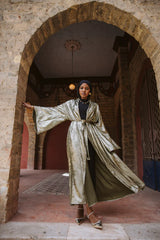 Shimmer kaftan in Olive