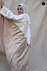 Off-white guipure cardigan in beige