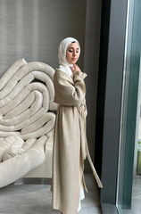 Drape Me in Pleats in Golden Beige