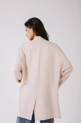 Not so serious blazer in beige. (Available only at leilet el eid bazar or after eid)