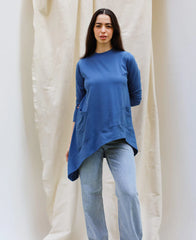 Cotton T-shirt Petrol