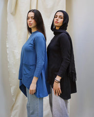 Cotton T-shirt Petrol