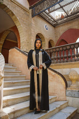 Moroccan kaftan in black