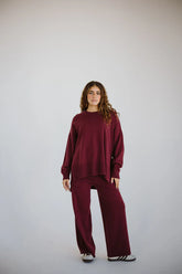 Knit set in Burgundy