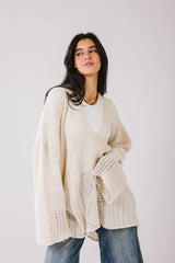 Aura knit top in off-white