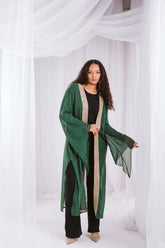 Dotted kaftan in green