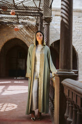 Moroccan kaftan in olive
