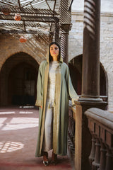 Moroccan kaftan in olive