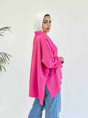 EFFORTLESS BLOUSE IN FUSCHIA