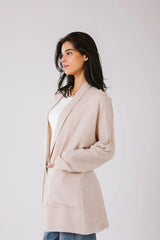 Not so serious blazer in beige. (Available only at leilet el eid bazar or after eid)