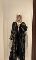 Hazie Trench in Black x Gold Wash