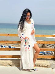 Hand painted crochet cardigan