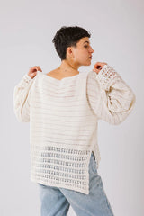 Lana knit top in off-white