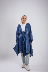 Mia silk kimono in blue