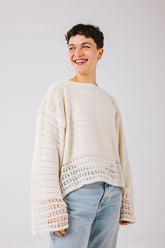 Lana knit top in off-white