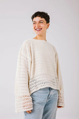 Lana knit top in off-white