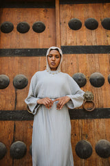 Plisse dress in silver