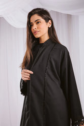Zipper abaya black