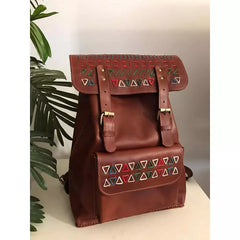 backpack with embroidered