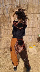 Patched pants leopard