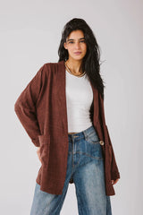 Not so serious blazer in brown. (Available only at leilet el eid bazar or after eid)