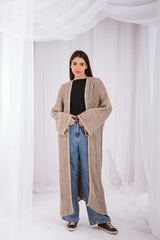 Knit cardigan in beige