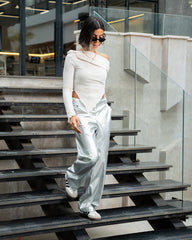 Diamond Leather Pants