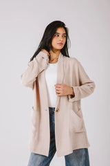 Not so serious blazer in beige. (Available only at leilet el eid bazar or after eid)