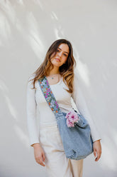 In bloom denim bag -Light wash