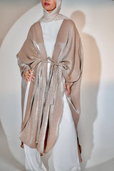 Starry Nights Shawl Kaftan in Tan