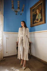 Hindi kaftan in beige - print 1