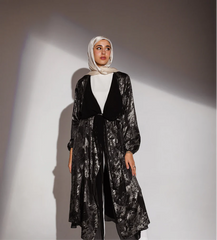 Hazie Trench in Black x Gold Wash