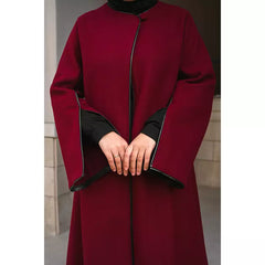 The Cape Coat in Burgundy