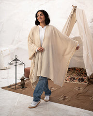 Beige Shimmery Kimono