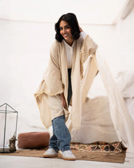 Beige Shimmery Kimono