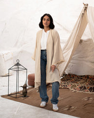 Beige Shimmery Kimono