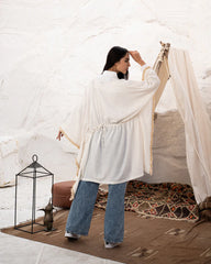 White Shimmery Kimono