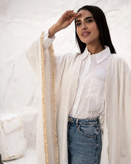 White Shimmery Kimono