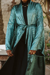 Shimmer kaftan in Aqua blue