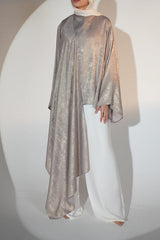 Head Turner Shawl Top in Lilac x Gold