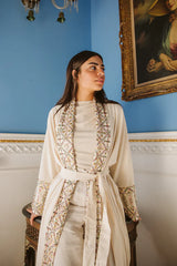 Hindi kaftan in beige - print 1