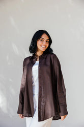 Linen shirt in Brown