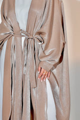 Starry Nights Shawl Kaftan in Tan