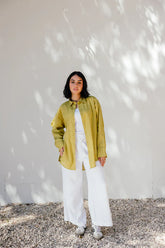 Linen shirt in Lime