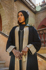 Moroccan kaftan in black