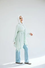 Sunny asymmetrical kimono in mint