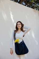 In bloom denim bag - Dark wash